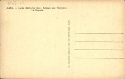 VINTAGE POSTCARD Caen Malherbe College La Chapelle