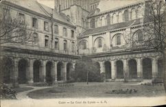 VINTAGE POSTCARD Caen Court of the College