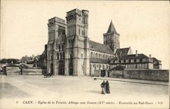 VINTAGE POSTCARD Caen Church of the Trinity Abbey to the Ladies
