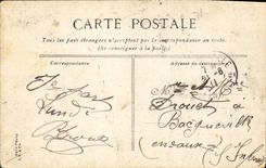 VINTAGE POSTCARD Caen Church St Etienne Abbey with the men Court of the apse and the college