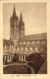 VINTAGE POSTCARD Caen the cloister