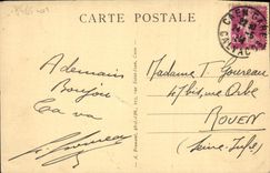 VINTAGE POSTCARD Caen aucian abbey with the men Cloister and turn St Etienne