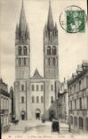 VINTAGE POSTCARD Caen the abbey with the men Frontage