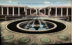 VINTAGE POSTCARD Deauville the atrium 1st class and de luxe cabins