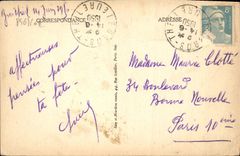 VINTAGE POSTCARD Deauville the flowered beach seen on the atrium