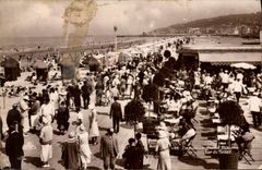 CPA Deauville Plage fleurie bar du soleil