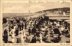 CPA Deauville Plage fleurie bar du soleil