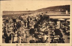 CPA Deauville Plage fleurie bar du soleil