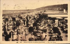 CPA Deauville Plage fleurie bar du soleil