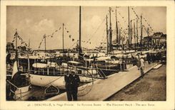 CPA Deauville la plage fleurie le nouveau bassin Bateaux