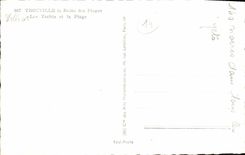 VINTAGE POSTCARD Deauville the queen of the beaches yachts and the beach Boats