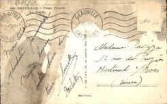 CPA Deauville Plage fleurie le casino