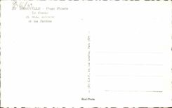 VINTAGE POSTCARD Deauville flowered Beach the casino and gardens