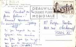 CPA Deauville Plage fleurie le casino et les jardins