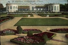 CPA Deauville Plage fleurie le casino