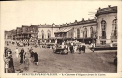 VINTAGE POSTCARD Deauville Beach Flowered the contest of elegance in front of the casino
