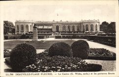 VINTAGE POSTCARD Deauville Flowered Beach the flowered casino and floors