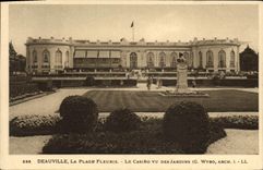 VINTAGE POSTCARD Deauville the flowered beach the casino seen of the gardens