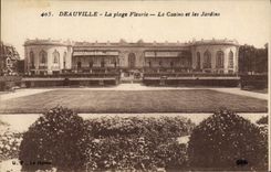 CPA Deauville La plage fleurie Le casino et les jardins