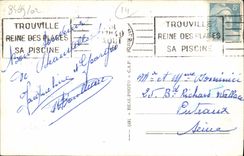 VINTAGE POSTCARD Deauville the flowered beach the normandy hotel