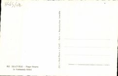 CPA Deauville plage fleurie le normandy hotel