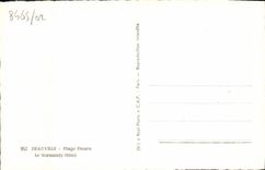 CPA Deauville plage fleurie le normandy hotel