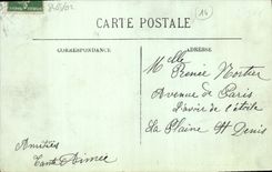 POSTAL Deauville de la VENDIMIA la playa florecida el normando nmormandy de la corte del hotel