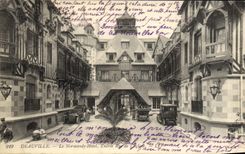 VINTAGE POSTCARD Deauville Normandy hotel entrere street of the lock