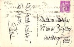 CPA Deauville la plage fleurie le Normandy hotel