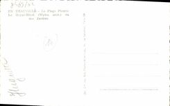 CPA Deauville la plage fleurie le royal hotel des jardins