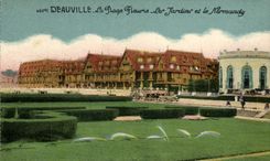 VINTAGE POSTCARD Deauville the flowered beach gardens and the normandy