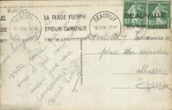 CPA Deauville parterres fleurie et normandy hotel