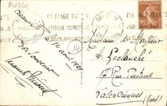 VINTAGE POSTCARD Deauville flowered beach lparterres flowered and normandy hotel