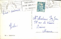 VINTAGE POSTCARD To remember of Deauville