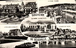 CPA Souvenir de Deauville Normandy Hotel La plage fleurie le royal Hotel Le bassin des yachts 