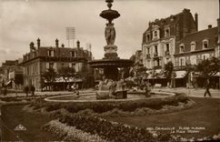 VINTAGE POSTCARD Deauville flowered beach the place morny