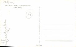 CPA Deauville la plage fleurie place morny