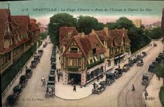 VINTAGE POSTCARD Deauville the flowered beach street of the lock and wished Hoc In Spring