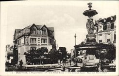 VINTAGE POSTCARD Deauville the flowered beach place and hotel morny Quncaillerie