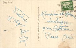 VINTAGE POSTCARD Deauville flowered beach place morny