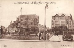 CPA Deauville La plage fleurie place morny