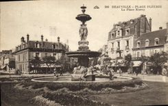 CPA Deauville plage fleurie la place morny Quincaillerie 