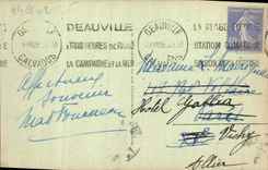 CPA Deauville plage fleurie la place morny Quincaillerie 