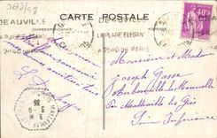 VINTAGE POSTCARD Deauville the beach flowered street of the lock and wished the hoc towards the casino