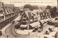 VINTAGE POSTCARD Deauville street of the lock and desired the hoc towards the casino
