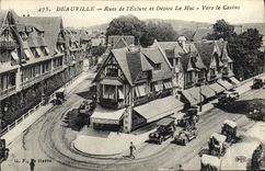 CPA Deauville ruse de l'ecluse et desire le hoc vers le casino