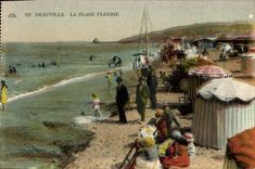 CPA Deauville la plage fleurie