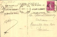 CPA Deauville la plage fleurie les bains