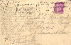 CPA Deauville La plage fleurie les planches