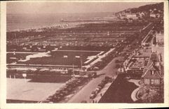 CPA Deauville vue generale des jardins et de la plage